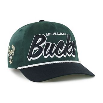 Men's '47 Hunter Green/Black Milwaukee Bucks Dropshadow Rope Hitch Adjustable Hat