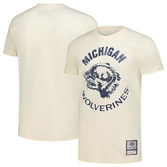 Men's Mitchell & Ness Cream Michigan Wolverines Vintage Tone T-Shirt