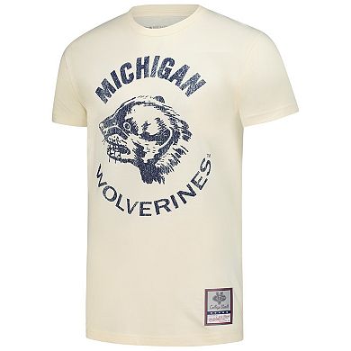 Men's Mitchell & Ness Cream Michigan Wolverines Vintage Tone T-Shirt