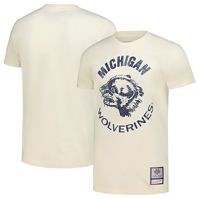 Men's Mitchell & Ness Cream Michigan Wolverines Vintage Tone T-Shirt