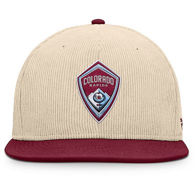Men's Fanatics Cream Colorado Rapids Tempo Corduroy Snapback Hat