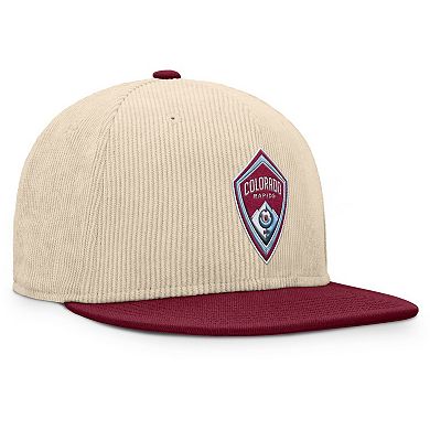 Men's Fanatics Cream Colorado Rapids Tempo Corduroy Snapback Hat