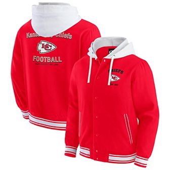 Men's Darius Rucker Collection by Fanatics Red Kansas City Chiefs Full-Snap Hoodie Jacket