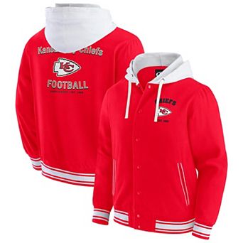 Men's Darius Rucker Collection by Fanatics Red Kansas City Chiefs Full-Snap Hoodie Jacket