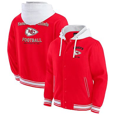 Men's Darius Rucker Collection by Fanatics Red Kansas City Chiefs Full-Snap Hoodie Jacket