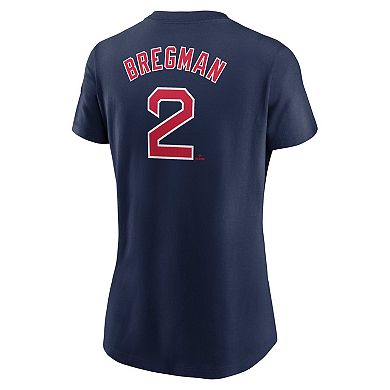 Women's Nike Alex Bregman Navy Boston Red Sox Fuse Name & Number T-Shirt