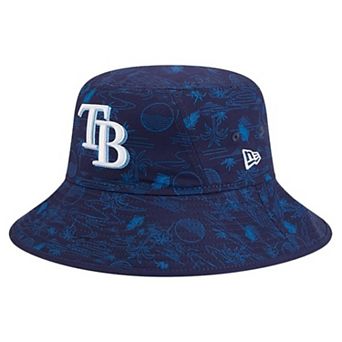Youth New Era Navy Tampa Bay Rays 2025 Spring Training All Over Print Bucket Hat