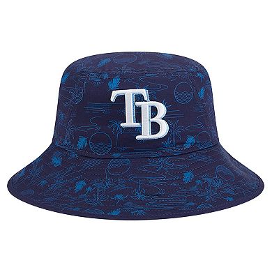 Youth New Era Navy Tampa Bay Rays 2025 Spring Training All Over Print Bucket Hat