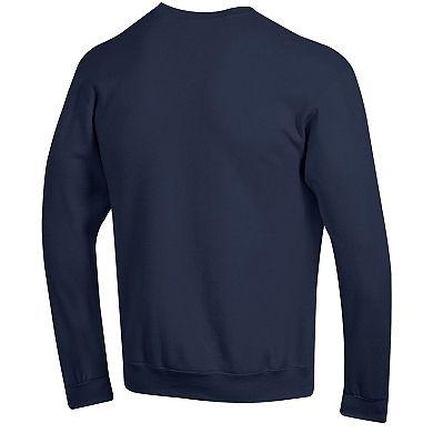 Men's Champion Navy Dayton Flyers Arch Over Logo Pullover Sweatshirt