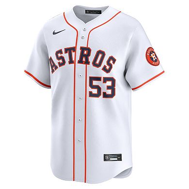 Men's Nike Cristian Javier White Houston Astros Home Limited Player Jersey