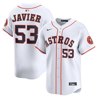 Men's Nike Cristian Javier White Houston Astros Home Limited Player Jersey