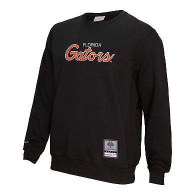 Men's Mitchell & Ness Black Florida Gators Elite Script Pullover Sweatshirt