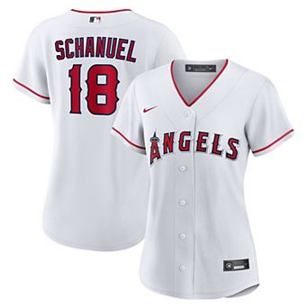 Women's Nike Nolan Schanuel White Los Angeles Angels Home Replica Jersey