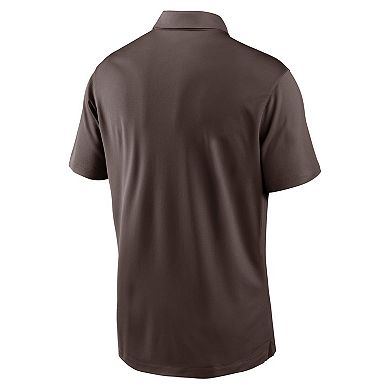 Men's Nike White/Brown San Diego Padres Vapor Striped Performance Polo