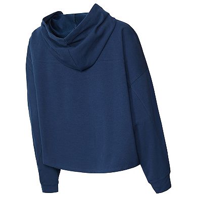 Women's Concepts Sport Navy St. Louis City SC Elevation Tri-Blend Long Sleeve Pullover Hoodie