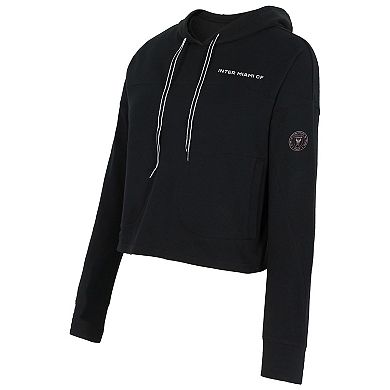 Women's Concepts Sport Black Inter Miami CF Elevation Tri-Blend Long Sleeve Pullover Hoodie