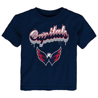 Toddler Navy Washington Capitals Bubbly Script T-Shirt