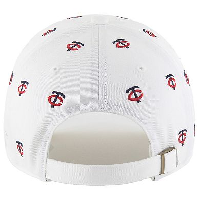 Women's '47 White Minnesota Twins Confetti Clean Up Adjustable Hat