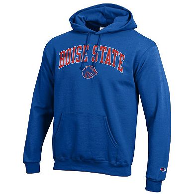 Men's Champion Royal Boise State Broncos Arched Logo Fleece Pullover Hoodie