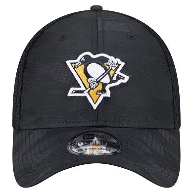 Men's New Era Black Pittsburgh Penguins Active Subtle Camo 39THIRTY Flex Hat
