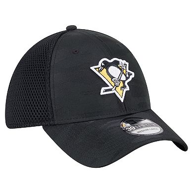 Men's New Era Black Pittsburgh Penguins Active Subtle Camo 39THIRTY Flex Hat