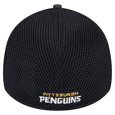 Men's New Era Black Pittsburgh Penguins Active Subtle Camo 39THIRTY Flex Hat