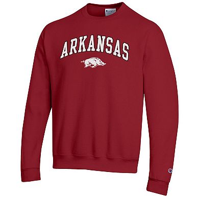 Men's�Champion Cardinal Arkansas Razorbacks Arch Over Logo Pullover Sweatshirt