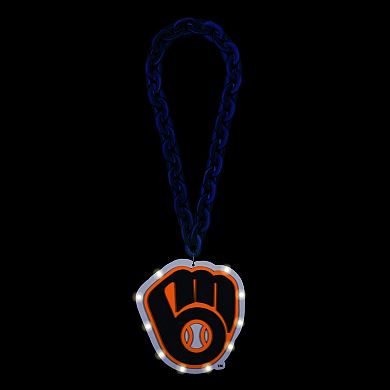 FOCO Milwaukee Brewers Light Up Big Logo Fan Chain