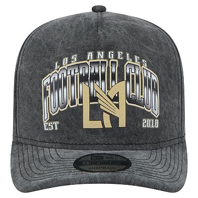 Men's New Era Black LAFC Washed 9FIFTY A-Frame Adjustable Hat