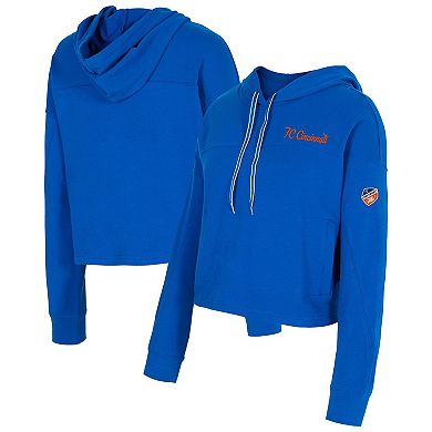 Women's Concepts Sport Blue FC Cincinnati Elevation Tri-Blend Long Sleeve Pullover Hoodie