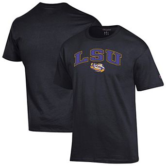 Men's Champion Black LSU Tigers Arch Over Logo T-Shirt