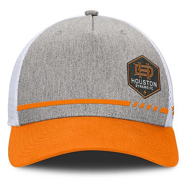 Men's Fanatics Heather Gray Houston Dynamo FC Low Block Trucker Adjustable Hat