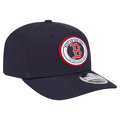 Men's New Era Navy Boston Red Sox Circle Patch 9SEVENTY Stretch-Snap Hat