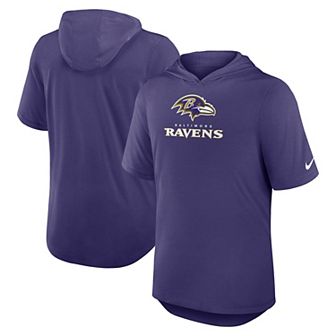 Men's Nike Purple Baltimore Ravens Lockup Tri-Blend Hoodie T-Shirt