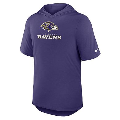 Men's Nike Purple Baltimore Ravens Lockup Tri-Blend Hoodie T-Shirt