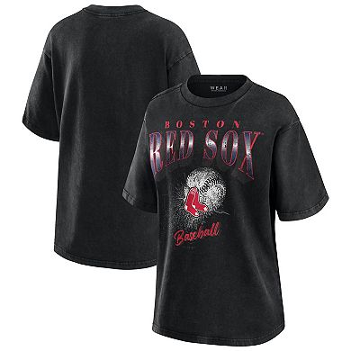 Women's WEAR by Erin Andrews Charcoal Boston Red Sox Boyfriend T-Shirt