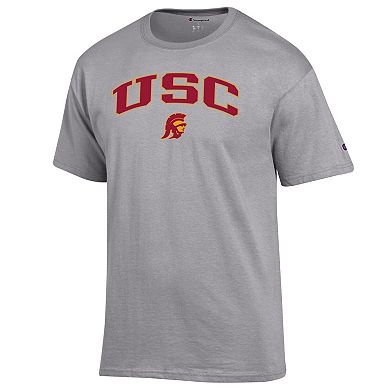 Men's Champion Heather Gray USC Trojans Arch Over Logo T-Shirt