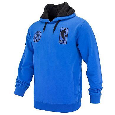 Unisex FISLL Royal Dallas Mavericks Logoman Shadow Collection Pullover Hoodie