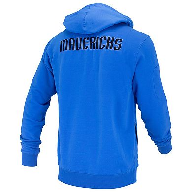 Unisex FISLL Royal Dallas Mavericks Logoman Shadow Collection Pullover Hoodie