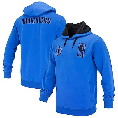 Unisex FISLL Royal Dallas Mavericks Logoman Shadow Collection Pullover Hoodie
