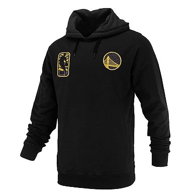 Unisex FISLL Black Golden State Warriors Logoman Shadow Collection Pullover Hoodie