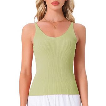 Women's Loungewear Sleeveless Soft V Neck Cami Solid Casual Sleepshirts