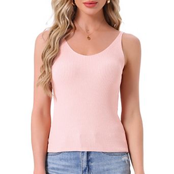 Women's Loungewear Sleeveless Soft V Neck Cami Solid Casual Sleepshirts