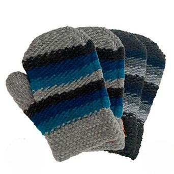 Sierra Socks 2-Pack Knit Mittens for Babies & Toddlers, Perfect Unisex Winter Gloves