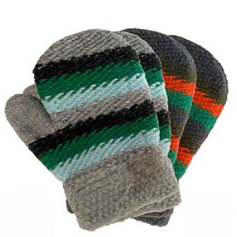 Sierra Socks 2-Pack Knit Mittens for Babies & Toddlers, Perfect Unisex Winter Gloves
