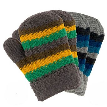 Sierra Socks 2-Pack Knit Mittens for Babies & Toddlers, Perfect Unisex Winter Gloves
