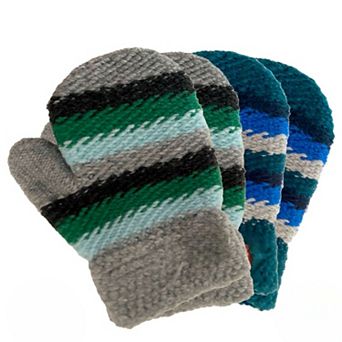 Sierra Socks 2-Pack Knit Mittens for Babies & Toddlers, Perfect Unisex Winter Gloves