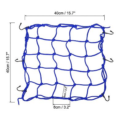 Bungee Cargo Net, 3 Pack High Elastic Motorcycle Luggage Straps with 6 Hooks for Bicycle Motorcycle