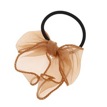 Grace Solid Bow Ribbon Hair Elastic Band 1 pc