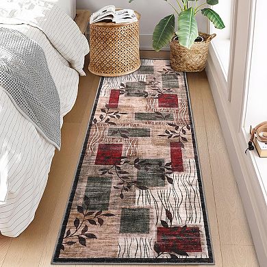 Garvee Machine Washable Non-Slip Stain Resistant Area Rugs for Living Room Bedroom